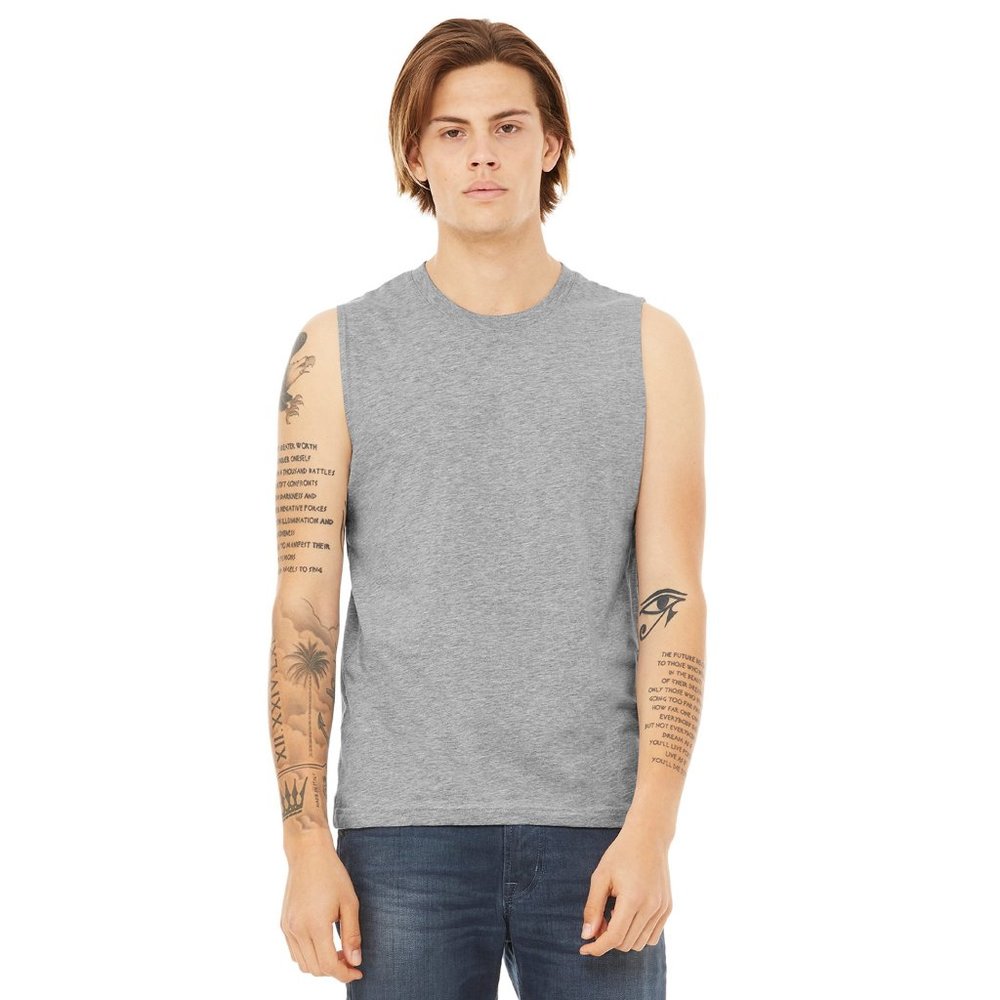 Bella Canvas Unisex Jersey Muscle Tank - 3483 - Athletic Heather
